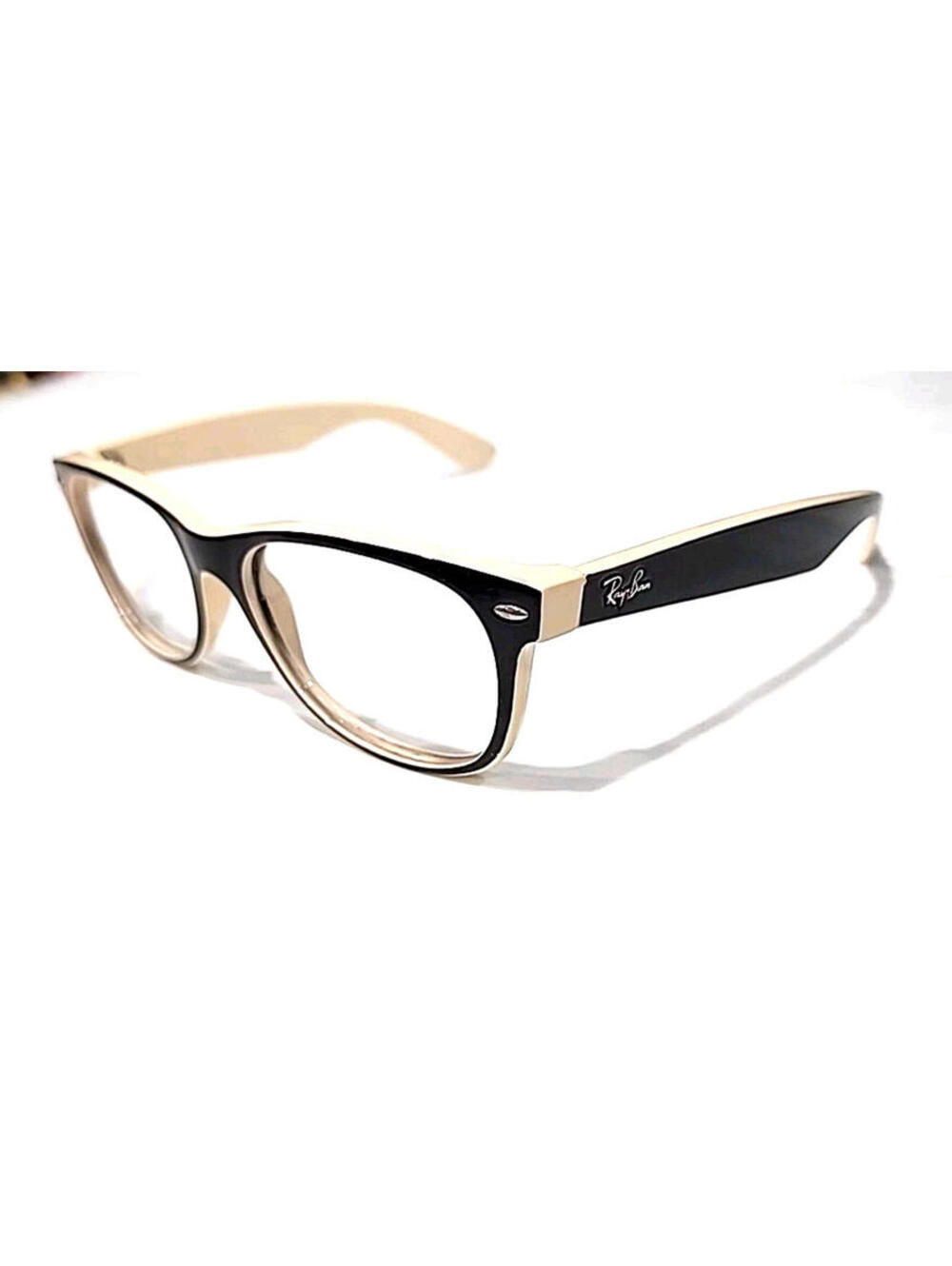 Ray Ban RB2132 895 No Lenses Black Cream New Wayfarer Sunglasses Frame 55-18